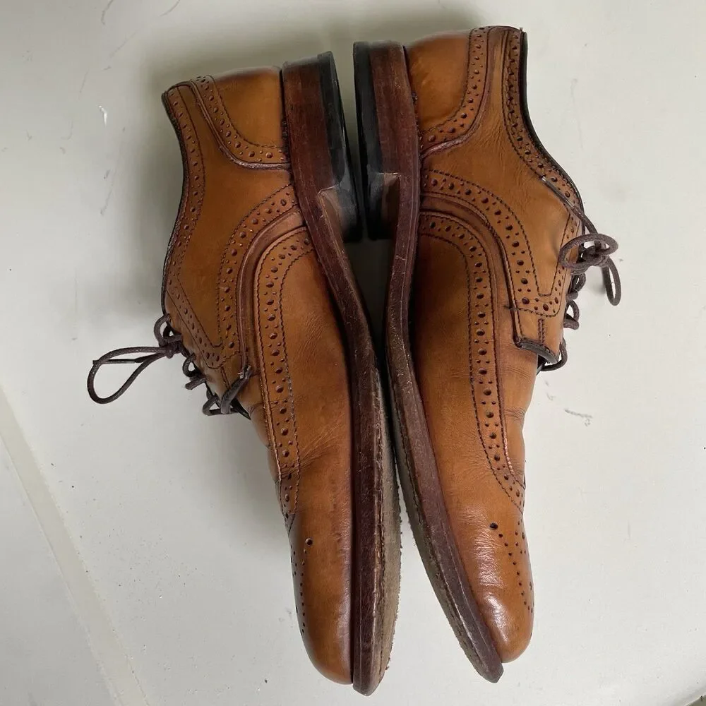Allen Edmonds 8 D‎ McAllister Wingtip Oxford Dress Shoes Walnut Brown Leather